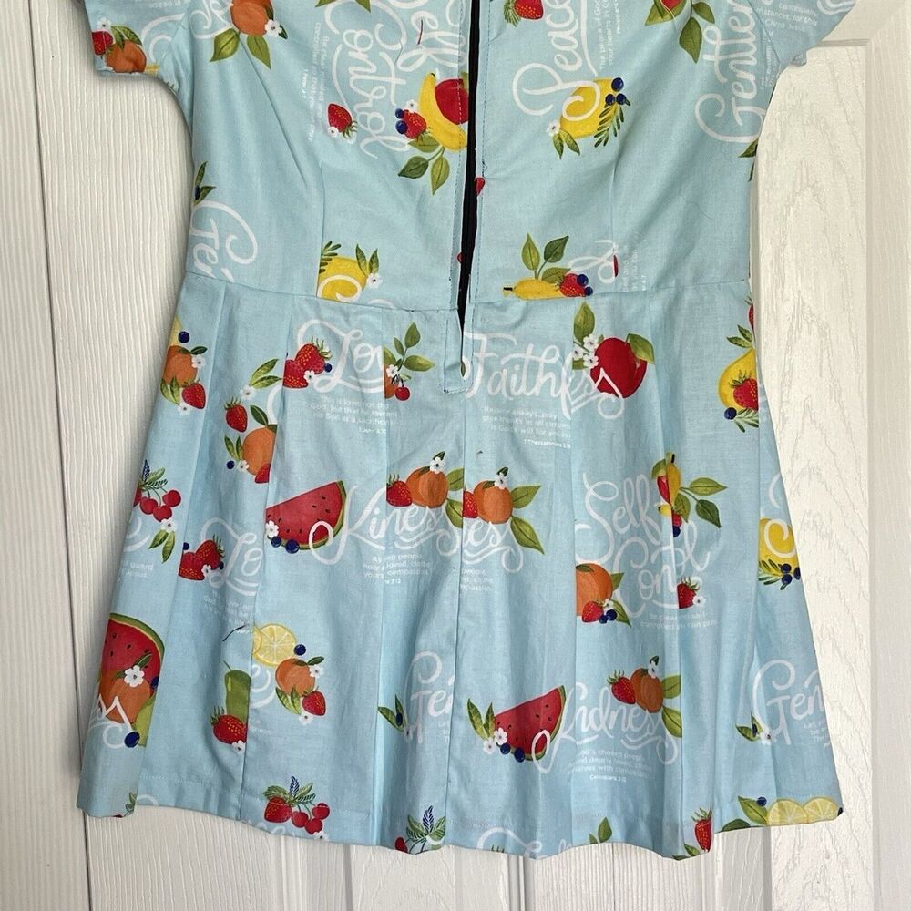 NEW Girls Dress Shorts Sleeves Dress 4T multifruit print - Picture 8 of 14